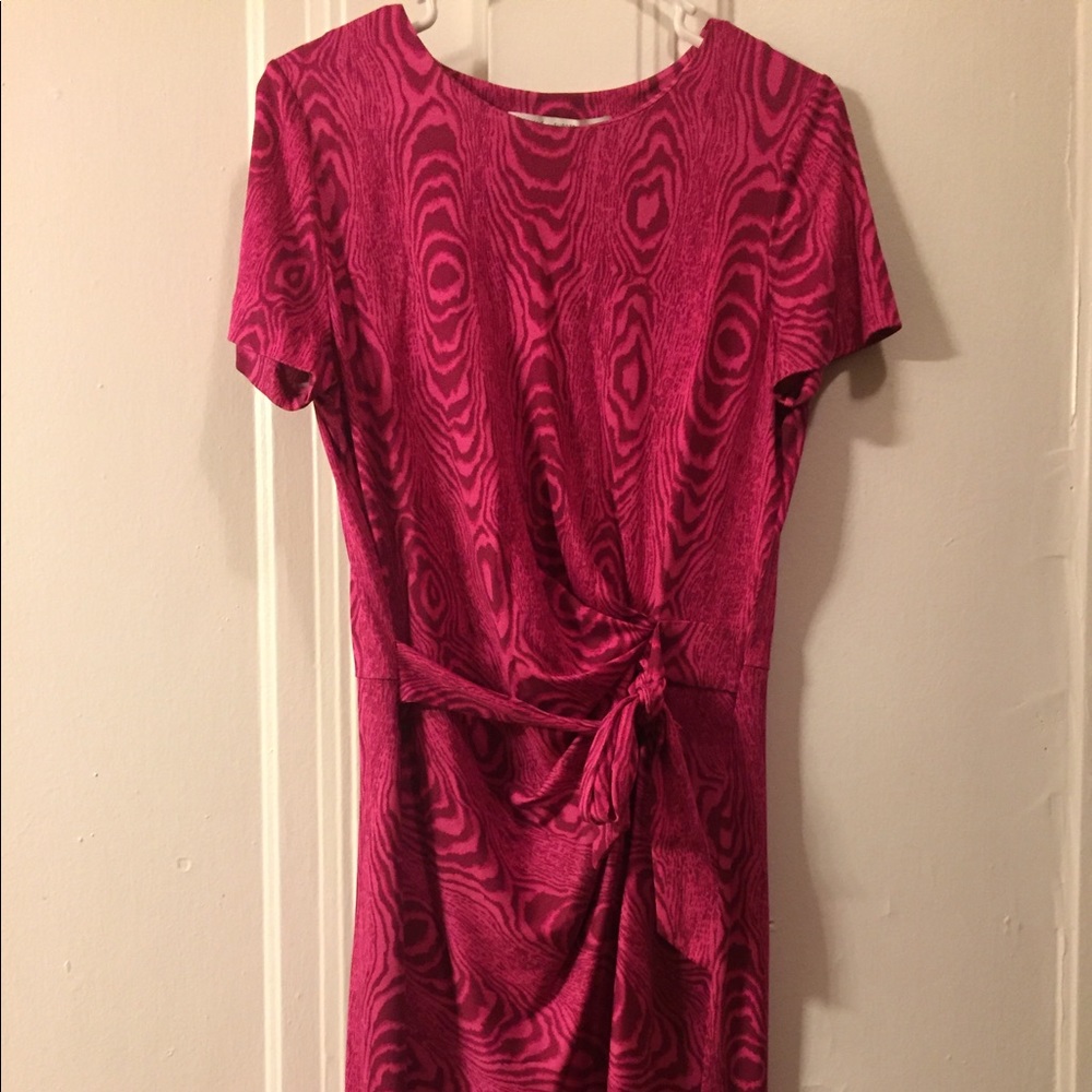 Diane von Furstenberg Zoe Grain Wrap Dress Pink