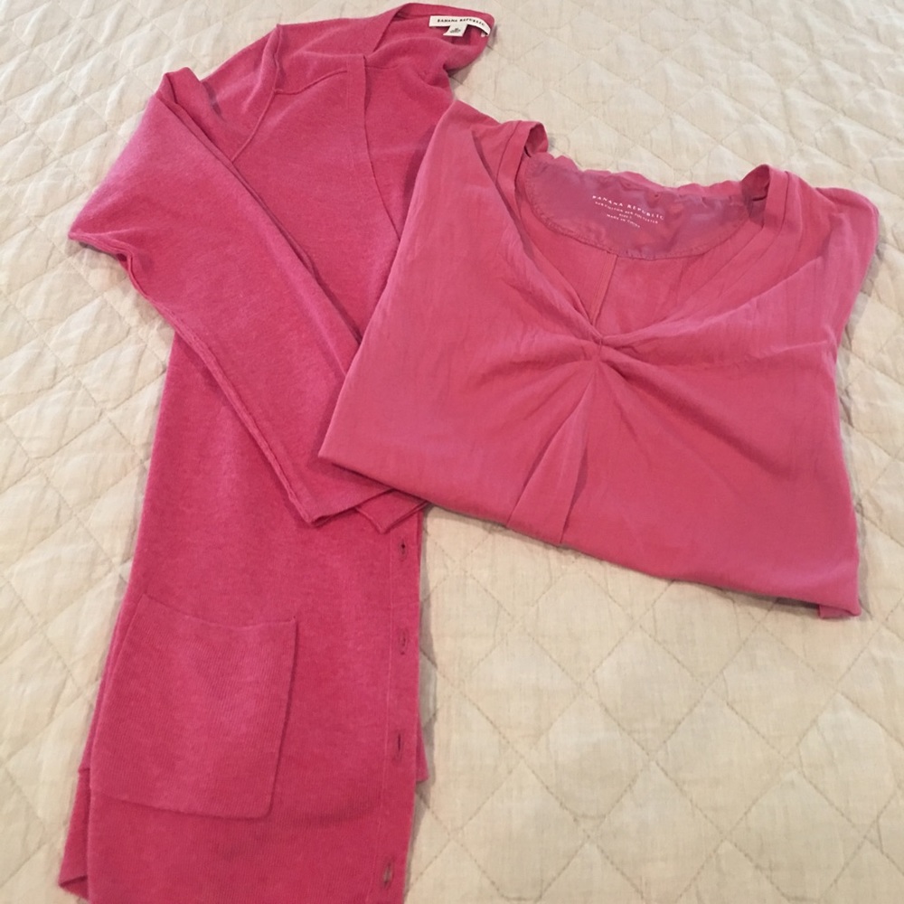 Banana Republic sweater and tee set.