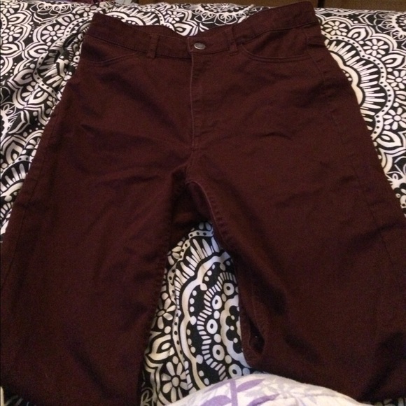 High waist maroon jeans - Picture 1 of 1