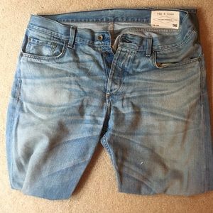 Rag & Bone Light Wash Slim Straight Denim