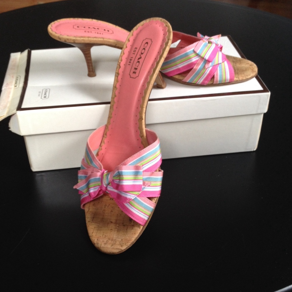 Grosgrain Coach Bree Mules