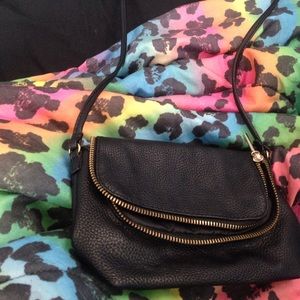 Black with gold exterior small cross body/shoulder