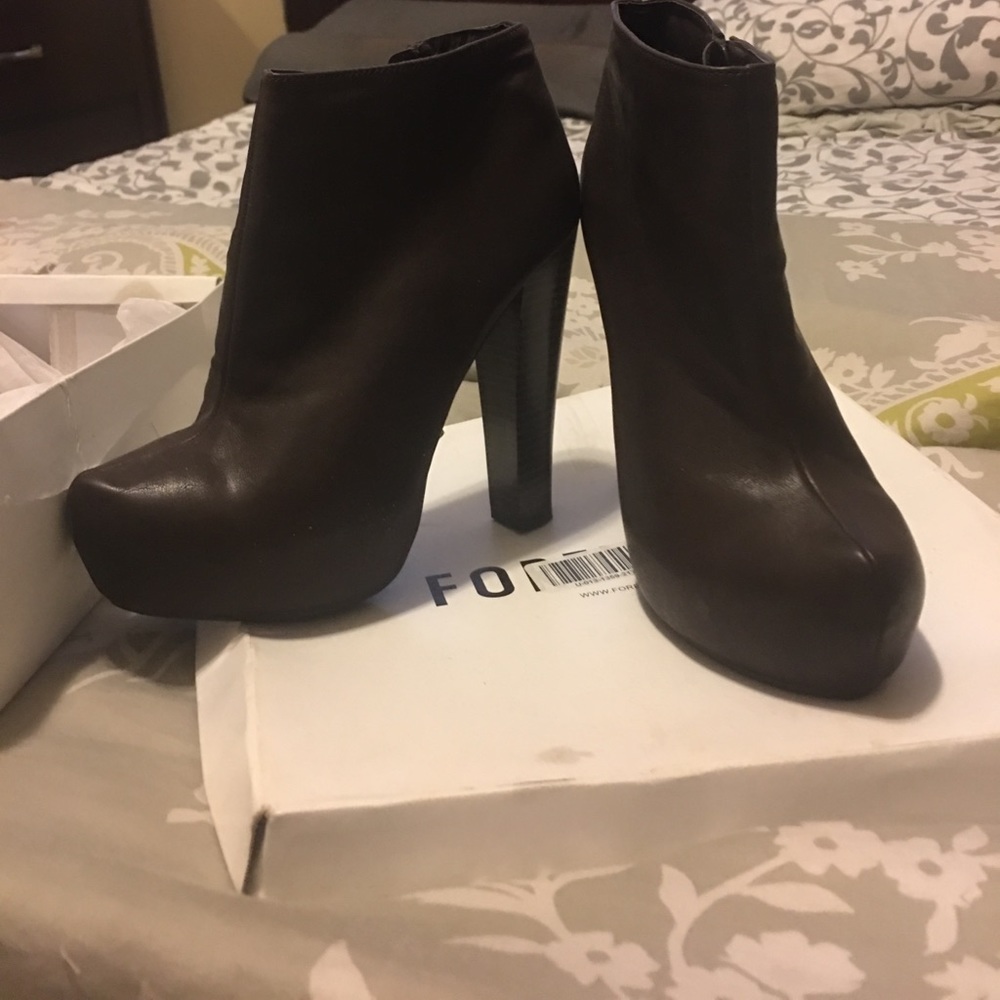Brown booties