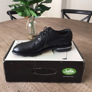 Justin Men's Leather Golf Shoes