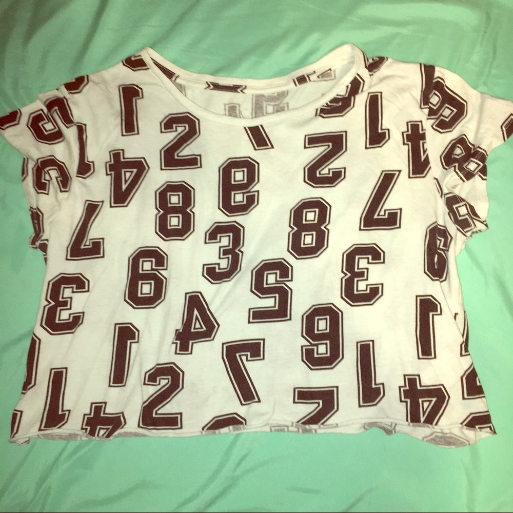 Cropped top with numbers