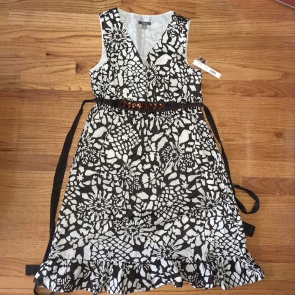Brown & Beige Printed Dress