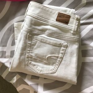 American Eagle white original boot Jean