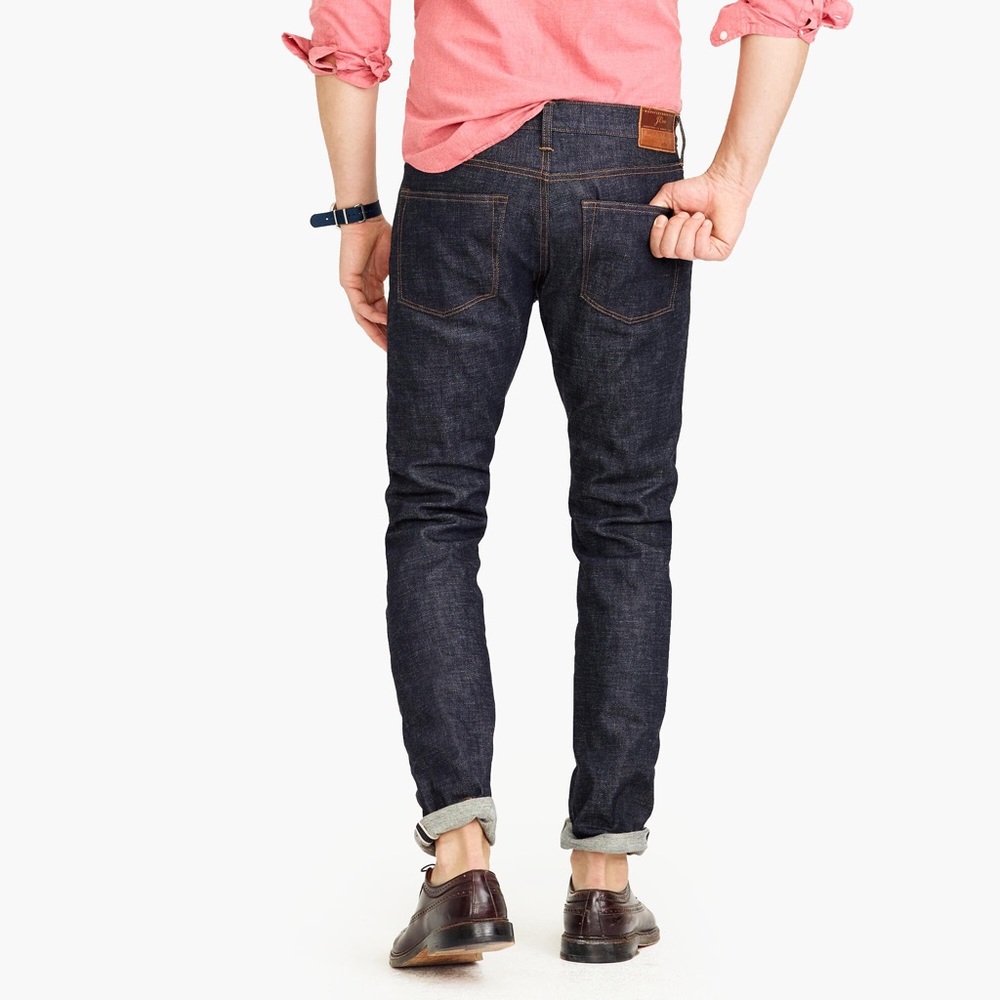 Men's 484 slim stretch selvedge jean in raw indigo