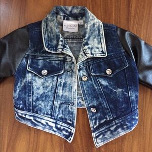Ooh! La, La! Couture Leather Crop Jean Jacket!!!