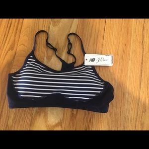 New Balance for J.Crew striped sports bra
