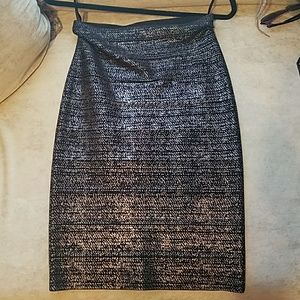 Bcbg metallic pencil skirt