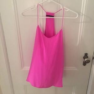 Size 4 pink silk Tibi top