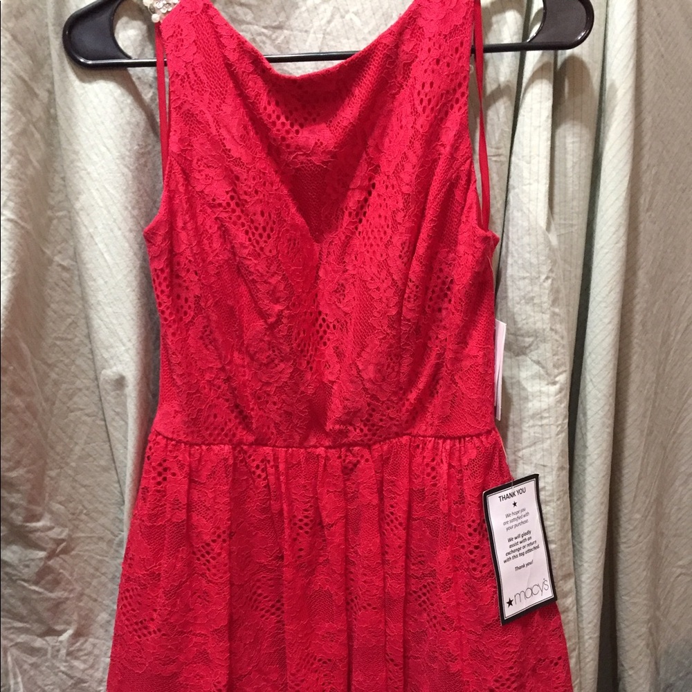 Red Lace Beautiful Dress NWT