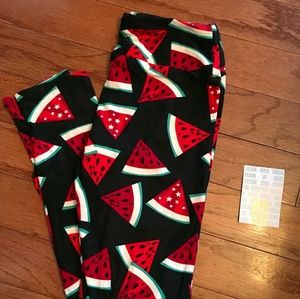 Lularoe Americana Watermelon Unicorn OS