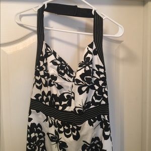 Black/White Halter dress