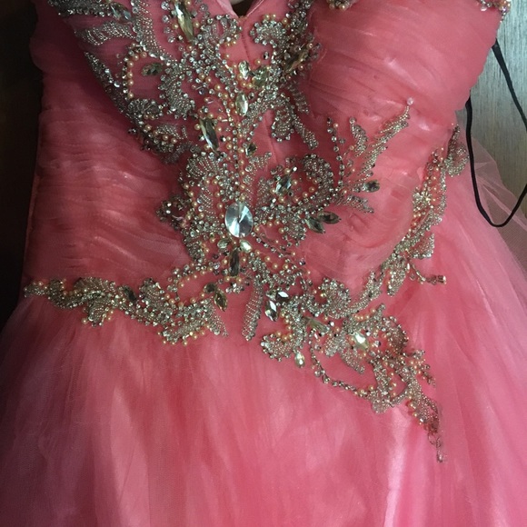 Pink size 8 Alyce Paris corset prom dress - Picture 3 of 3