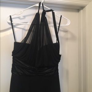 Black Sheer Haltered Dress