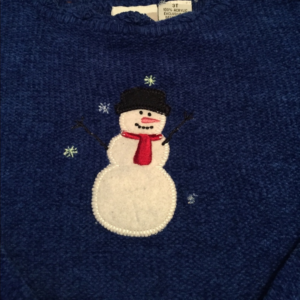 Acrylic snowman sweater