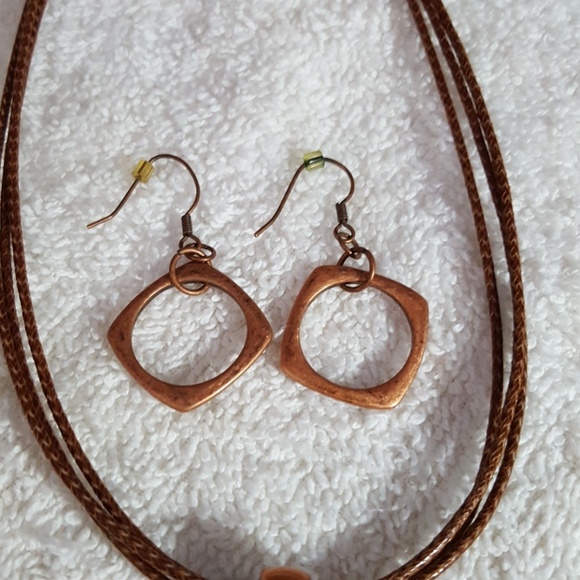 Copper necklace/earrings set - Picture 3 of 3
