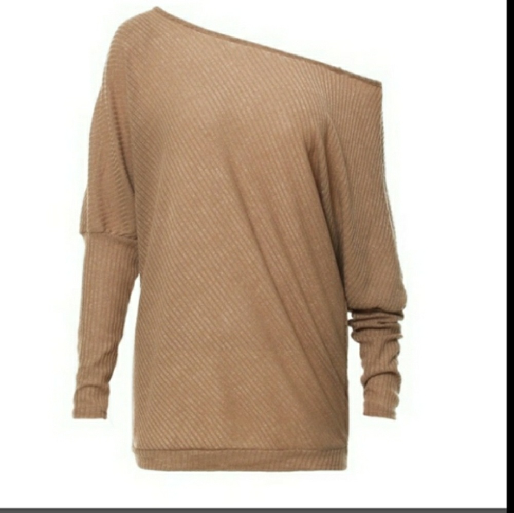 Women's off the shoulder knit top - Picture 2 of 2
