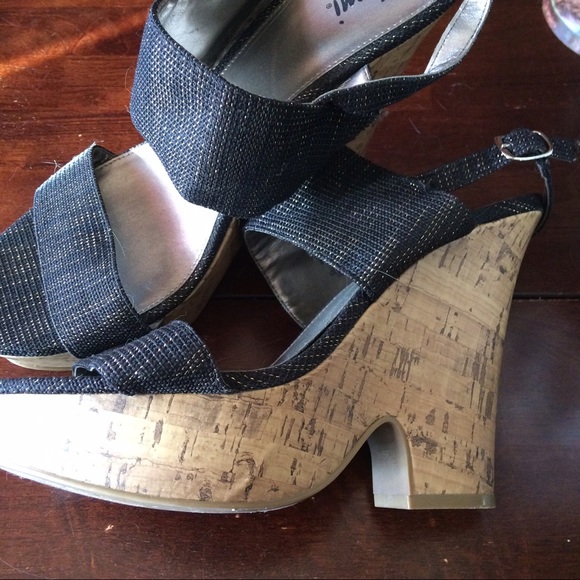 50 off FIONI Clothing Shoes FIONI Gold Flecked Wedge