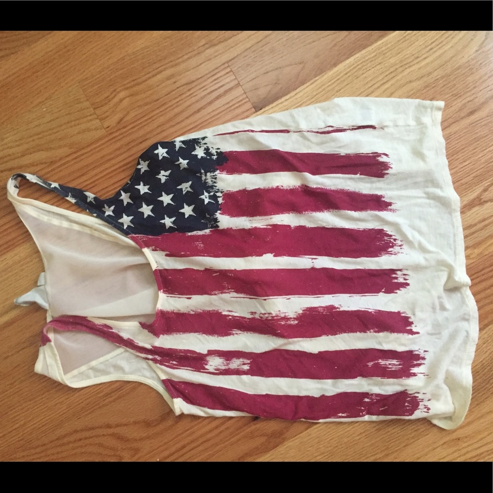Stars and Stripes knot back tank