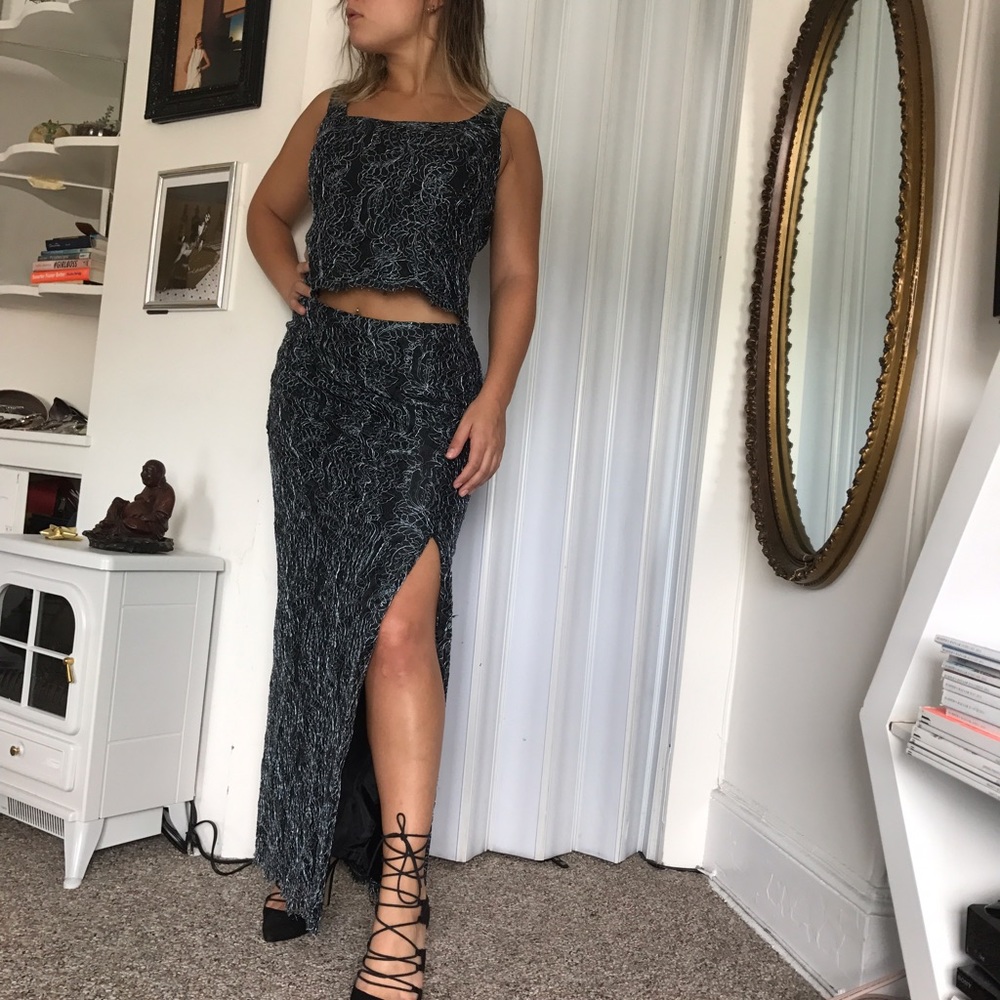 Oscar de la Renta two piece gown set