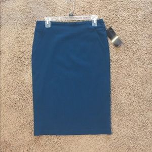 Turquoise pencil skirt