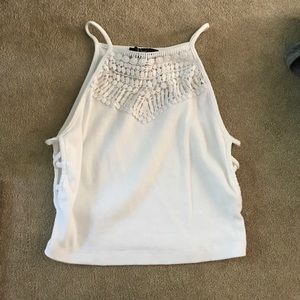 Hi-neck crop top