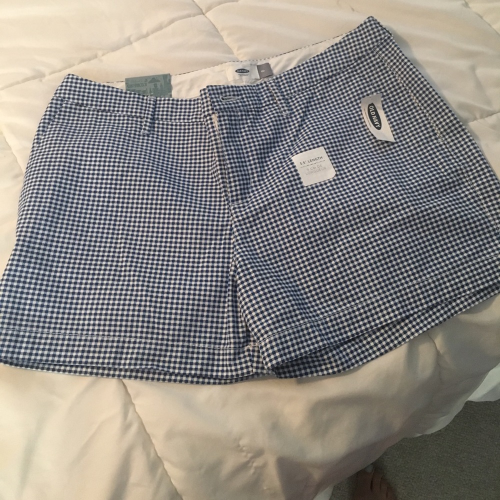 Old navy blue checkered shorts