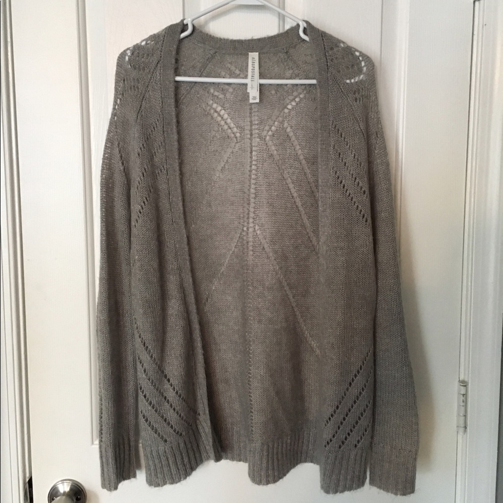 Tunic length, open cardigan