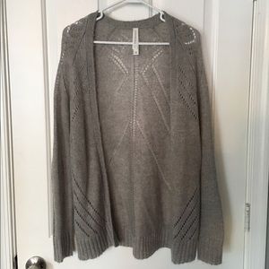 Tunic length, open cardigan