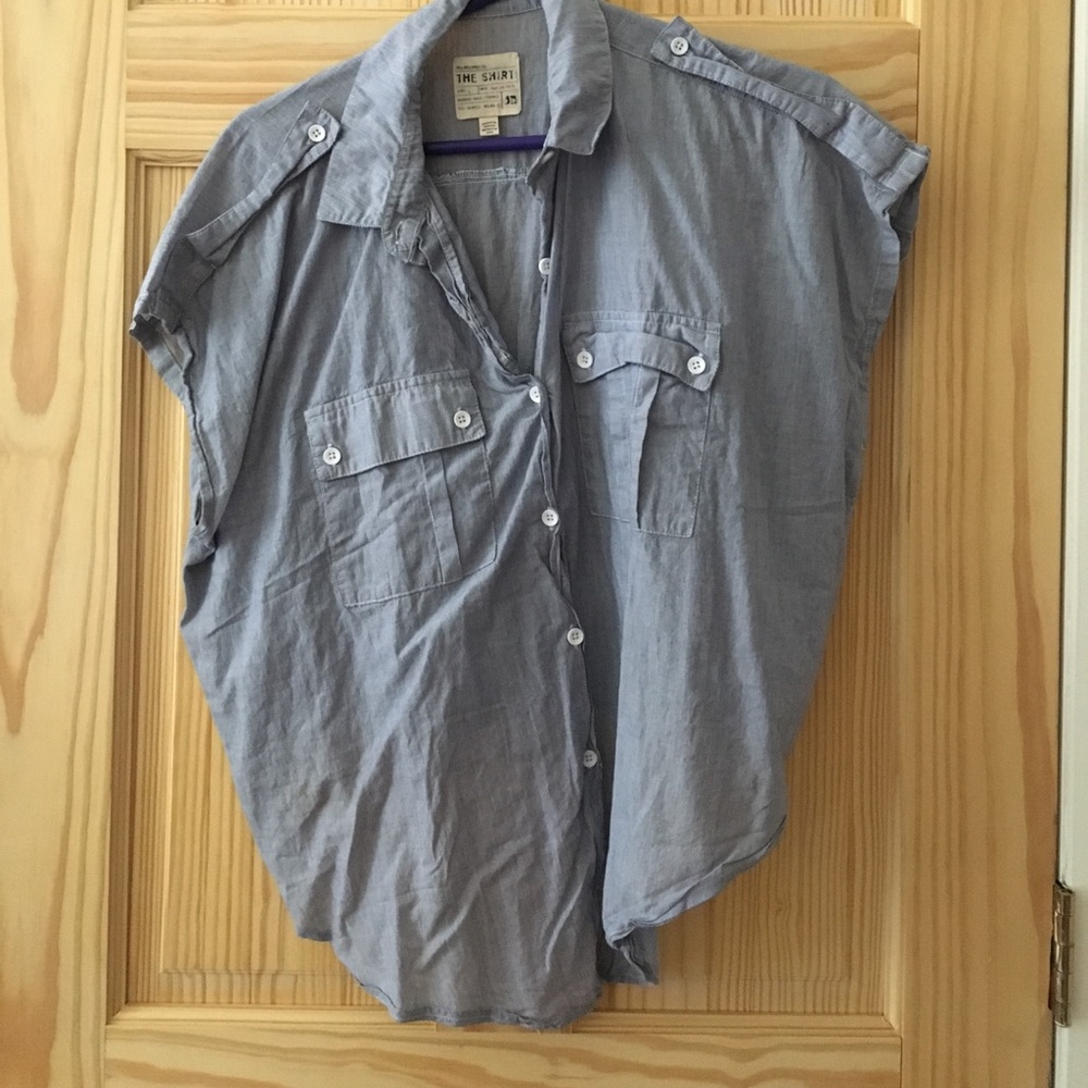 Crop front tie top