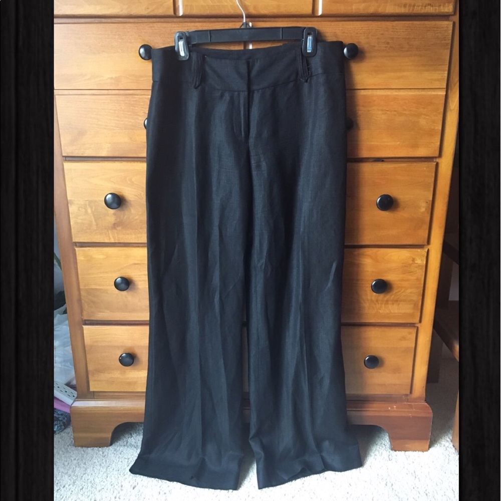 White House Black Market Wide Leg Black Pants