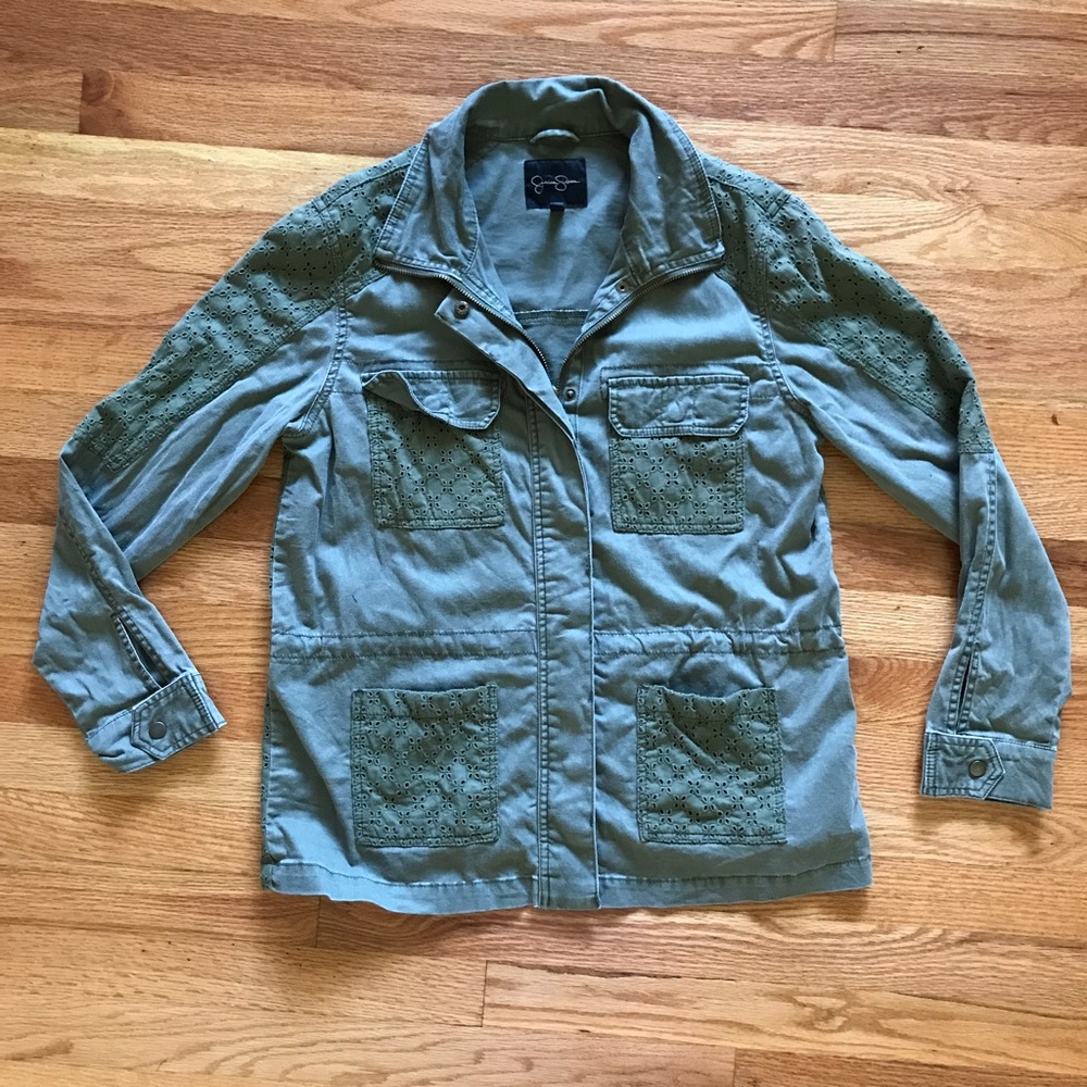 Jessica Simpson Olive Cargo Jacket size S