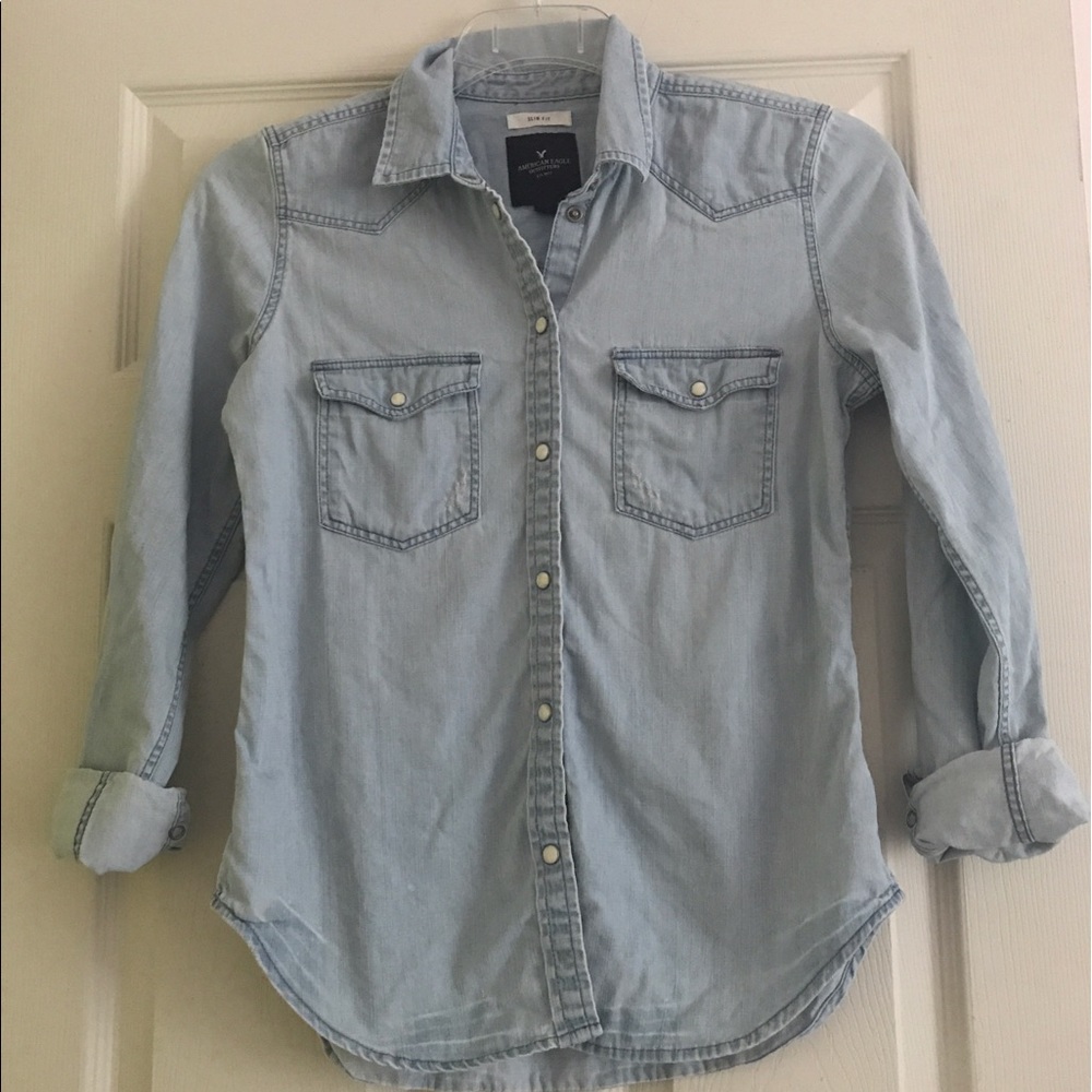 Long-Sleeve Jean Shirt