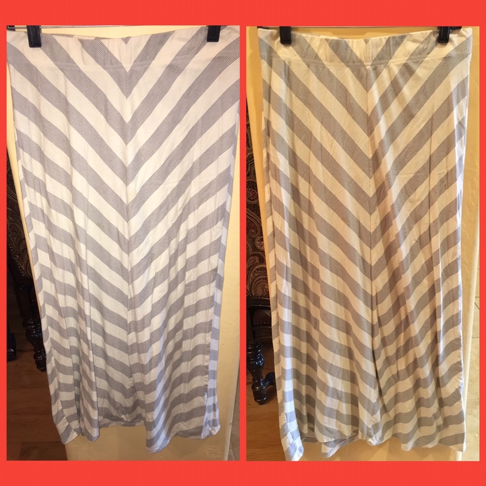 Cotton Striped Maxi Skirt