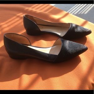 Cole Haan Marine Blue Leather-Calf Hair Flats