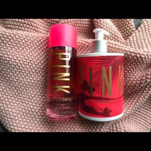 VS PINK Passionfruit body mist & lotion