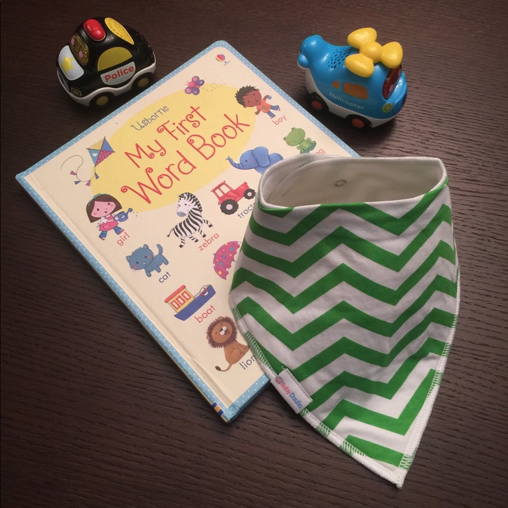 3 for $10 BIBS!!! Green chevron bandana Bib