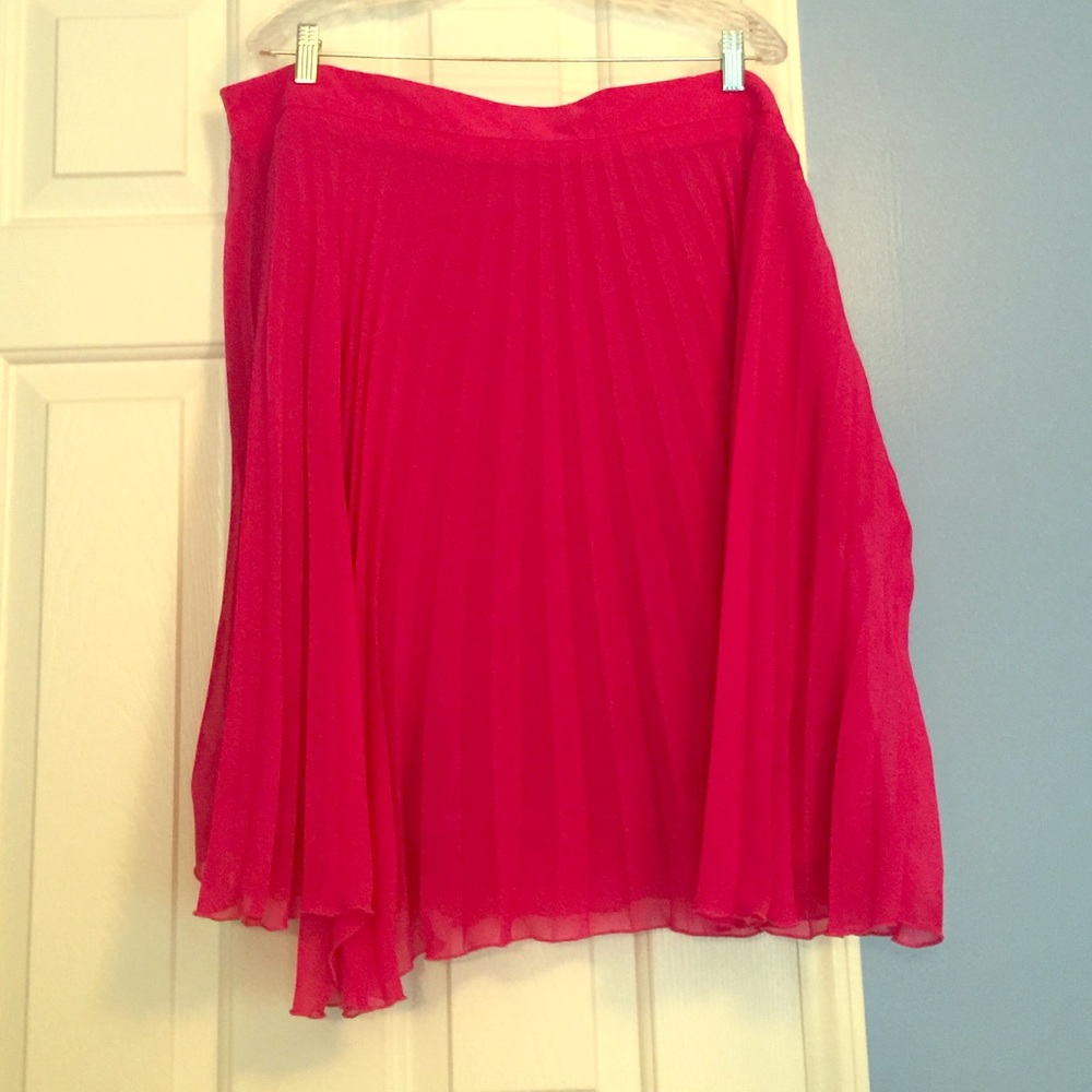 Summery sheer pink skirt from Eloquii