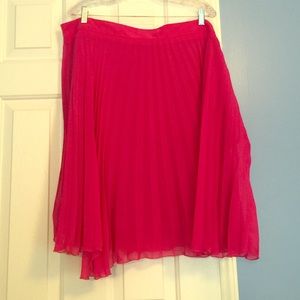 Summery sheer pink skirt from Eloquii