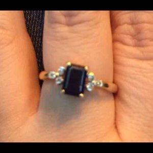 14k gold sapphire ring