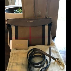 Authentic Burberry Grey Peyton Crossbody