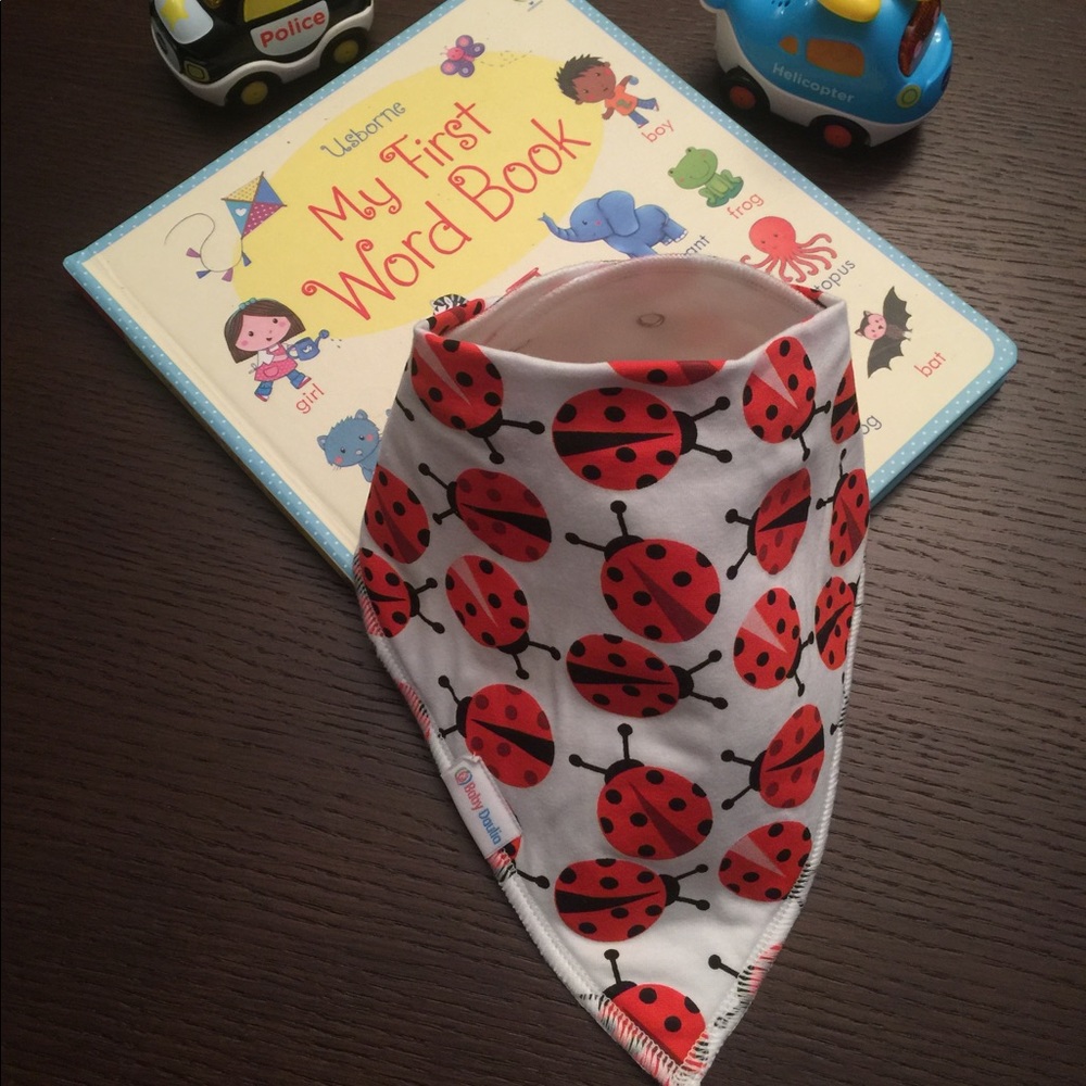 3 for $10 BIBS!!! Red ladybug bandana bib