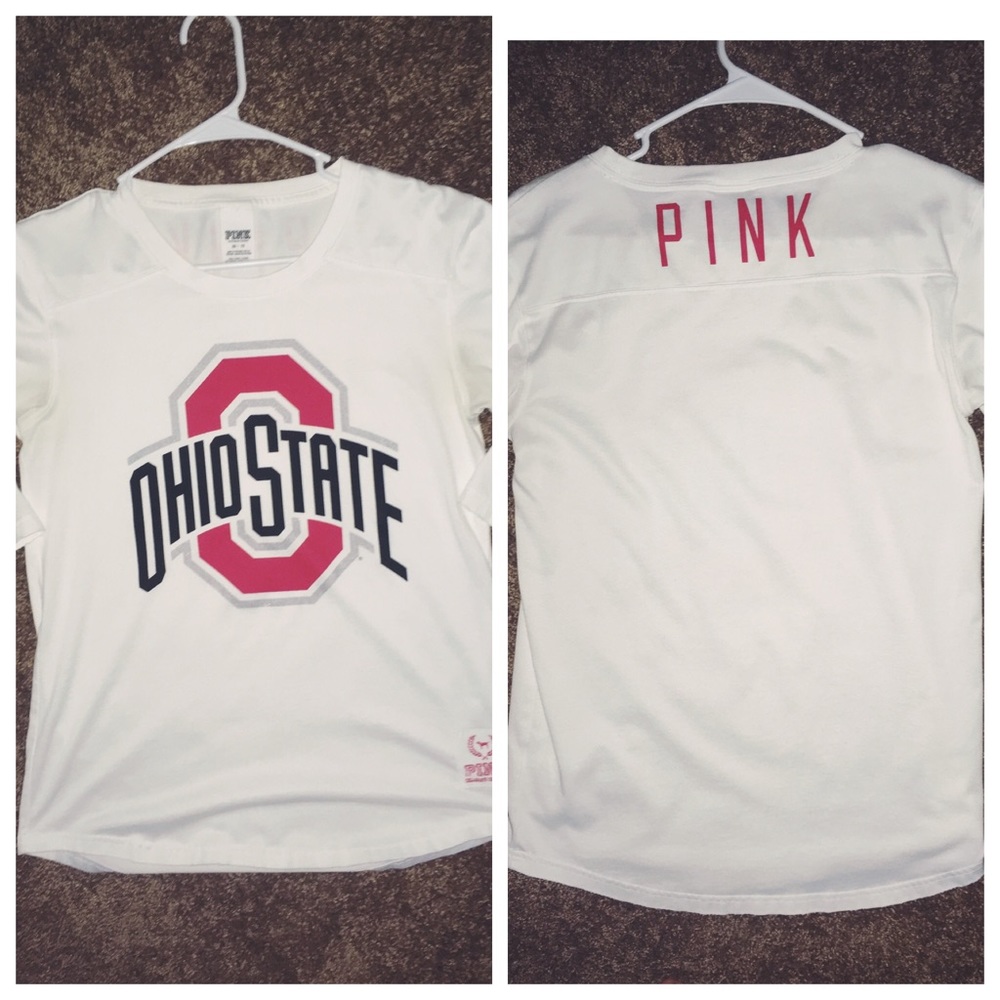 VS Pink Ohio State 3 quarter length crew *READ*