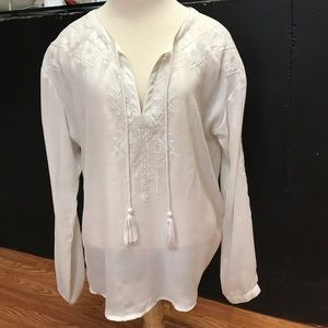 Maurice's white blouse size L