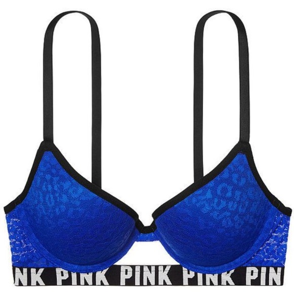 PINK Victoria's Secret Other - Blue cheetah print PINK push-up bra 😇