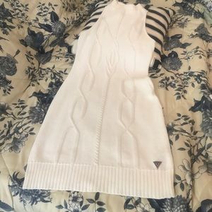 White cotton knit GUESS dress
