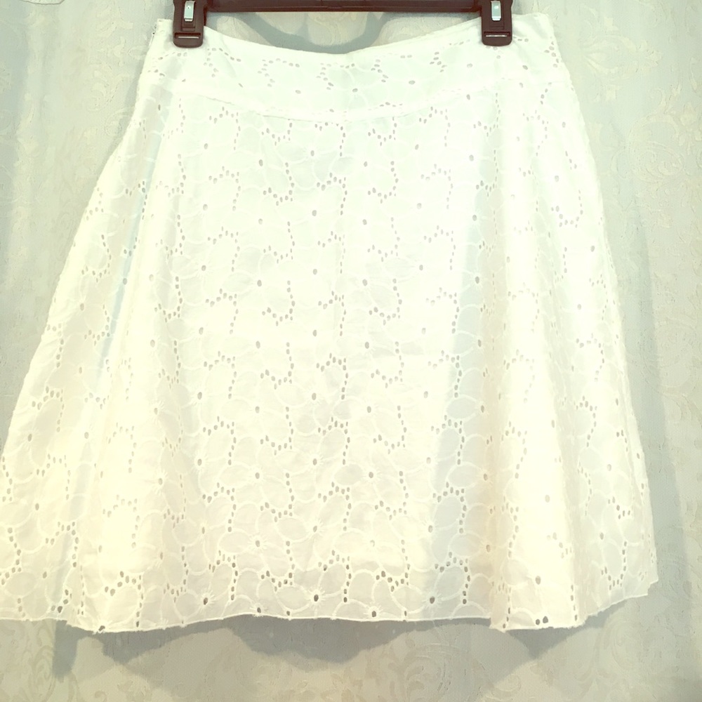 White Knee-Length Skirt